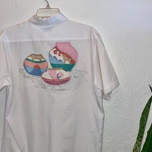 Unique Southwestern Motif Button Shirt